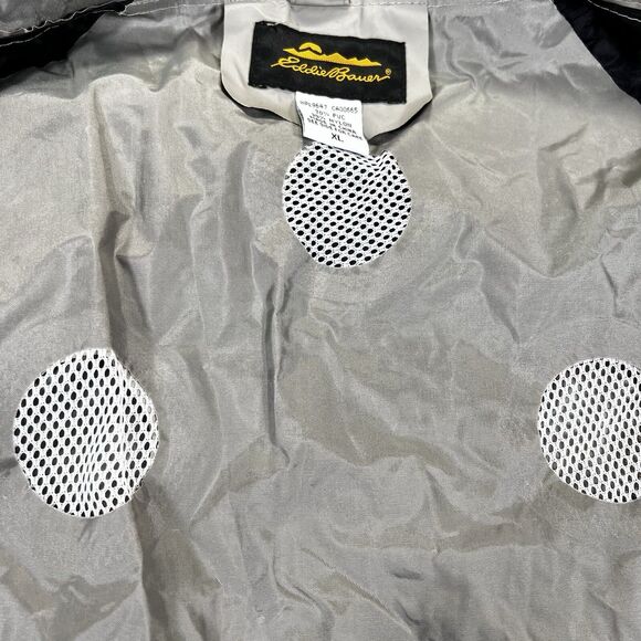 Eddie Bauer Jacket Mens XL Beige PVC Nylon Vented Waterproof Rain Coat - Picture 10 of 15